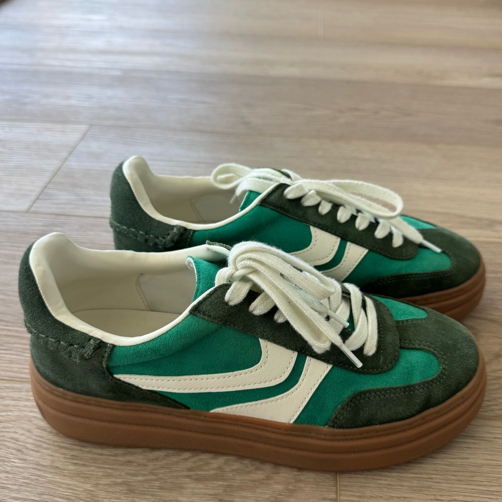 Suede Canvas Platform Sneakers